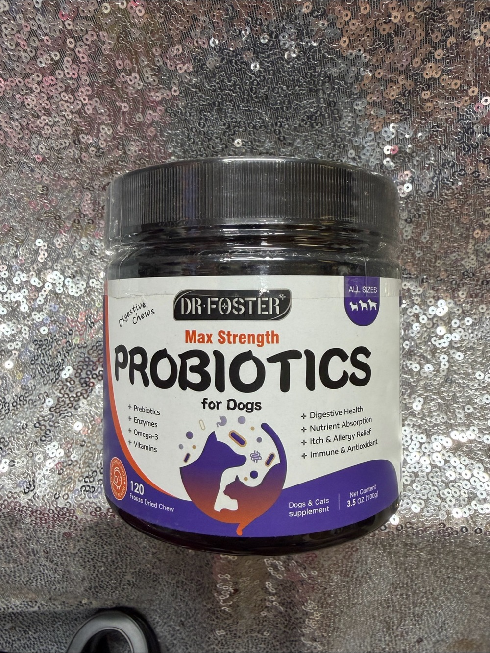 Dr Goster Max Strength Probiotics for Dogs - Purple